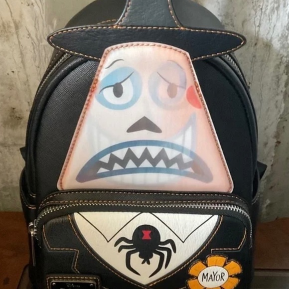 LOUNGEFLY  NIGHTMARE BEFORE CHRISTMAS   MAYOR BACKPACK COSPLAY NWT - Picture 1 of 3